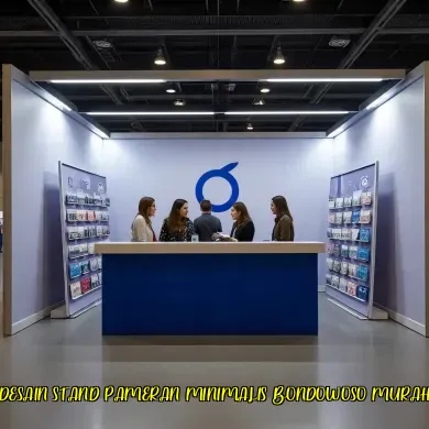 desain stand pameran minimalis bondowoso murah
